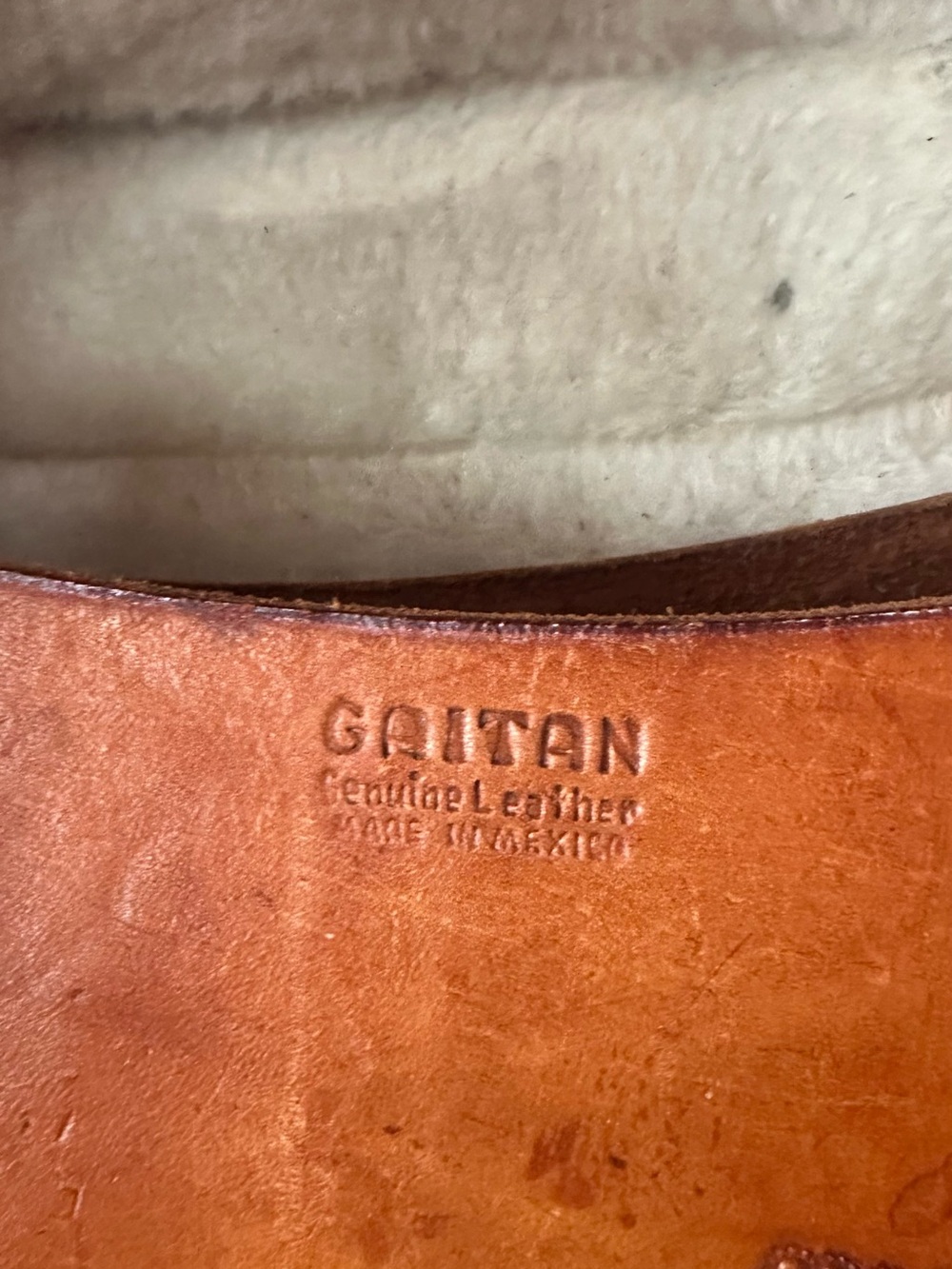 Authentic Gaitan Vintage Hand-tooled Leather Miniature Saddle Purse.Genuine Rare - Picture 5 of 8